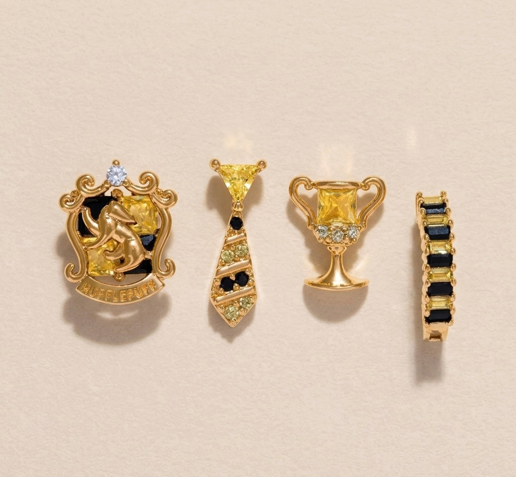 Set de Aretes Orgullo Hufflepuff